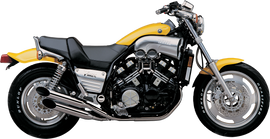 Cobra Blvd Slashcut Slip-On Chrome Exhaust for Yamaha Vmax 82-97012, showcasing polished chrome finish and slashcut design.