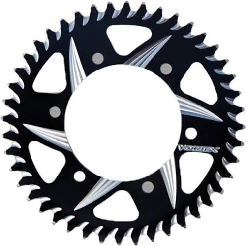 VORTEX rear 40-tooth aluminum sprocket for 525 chains, black finish, designed for mountain bikes or BMX bikes.