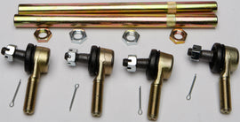 All Balls suspension tie rod upgrade kit with metal components and rubber boots for vehicle steering system.