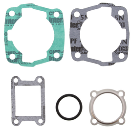 Vertex Top End Gaskets 681-0314 set showing detailed rubber and metal seals for engine top end repair.