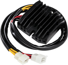 Ricks Motorsport Electric regulator and rectifier, electrical component with metal fins and wiring for motorcycle electrical system