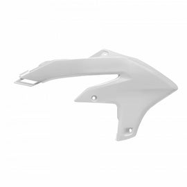 Polisport Plastics blue metal radiator scoops for Yamaha YZ 64-849845, durable motorcycle body parts with cooling fins.