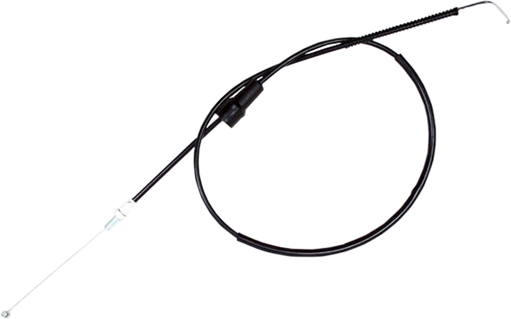 Motion Pro black vinyl throttle cable 70-4032 for motorcycle control lines, showing the cable's black vinyl exterior and connectors.