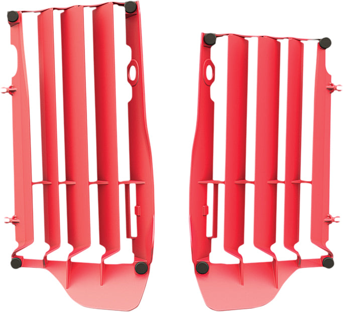 Polisport Plastics radiator louvers in red, model 64-56517, showing the plastic louvers with a textured finish.