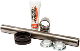 Pivot Works Swingarm Kit 52-0025 for motorcycle suspension, showing assembled components and hardware in a close-up view.
