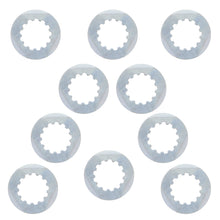 Load image into Gallery viewer, All Balls engine countershaft washers, 10-pack, durable metal parts, close-up of shiny washers for motorcycle or off-road engines
