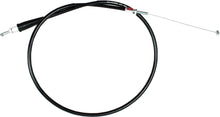 Load image into Gallery viewer, Motion Pro black vinyl throttle push cable 70-2322 for motorcycle or ATV control lines, showing the cable's black vinyl exterior and fittings.