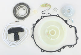Ricks Motorsport Electric engine pull start rebuild kit with components laid out, designed for motorcycle engine maintenance.