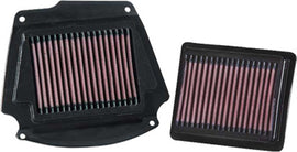 K&N Air Filter 771602 for vehicle engine, featuring a black rectangular design with pleated filtration media