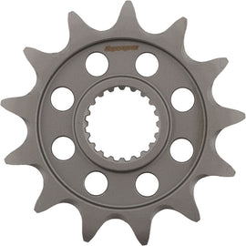 Supersprox steel front motorcycle sprocket 13-tooth for Gas/Yam off-road bikes, durable and designed for enhanced performance.