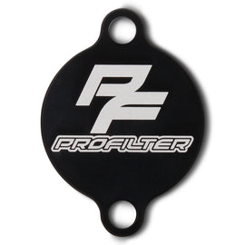 Pro Filter Oil Filter Cover 780-0241, black metal with embossed branding, designed to fit specific vehicle oil filter systems.