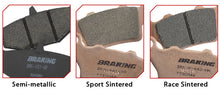 Load image into Gallery viewer, Braking semi-metallic brake pad set 31-827S from Braking, showing two brake pads with metal and rubber components.