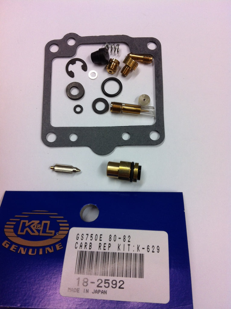 K&L Carburetor Repair Kit 118-2592 for intake, carburetor, and fuel system with various gaskets and components.
