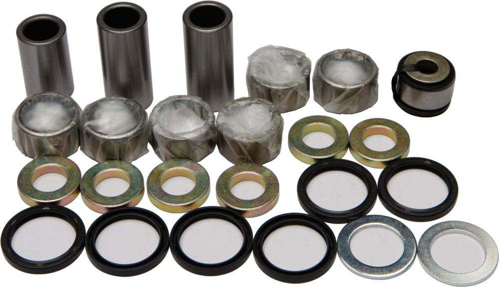 All Balls Suspension Bearing and Seal Linkage Kit 22-71007 showing bearings, seals, and linkage components for motorcycle suspension.