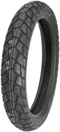Bridgestone Trail Wing TW101-J front motorcycle tire with 110/80R19 radial tread and sidewall details visible.