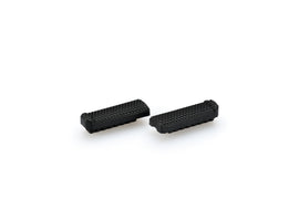 PUIG racing footpegs spare rubber for motorcycle foot controls, black rubber padding with mounting holes, replacement part.