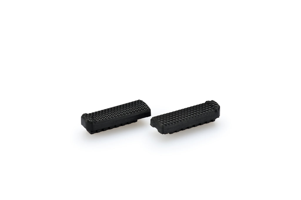 PUIG Racing spare rubber footpegs for motorcycle foot controls, black rubber with textured surface for grip.