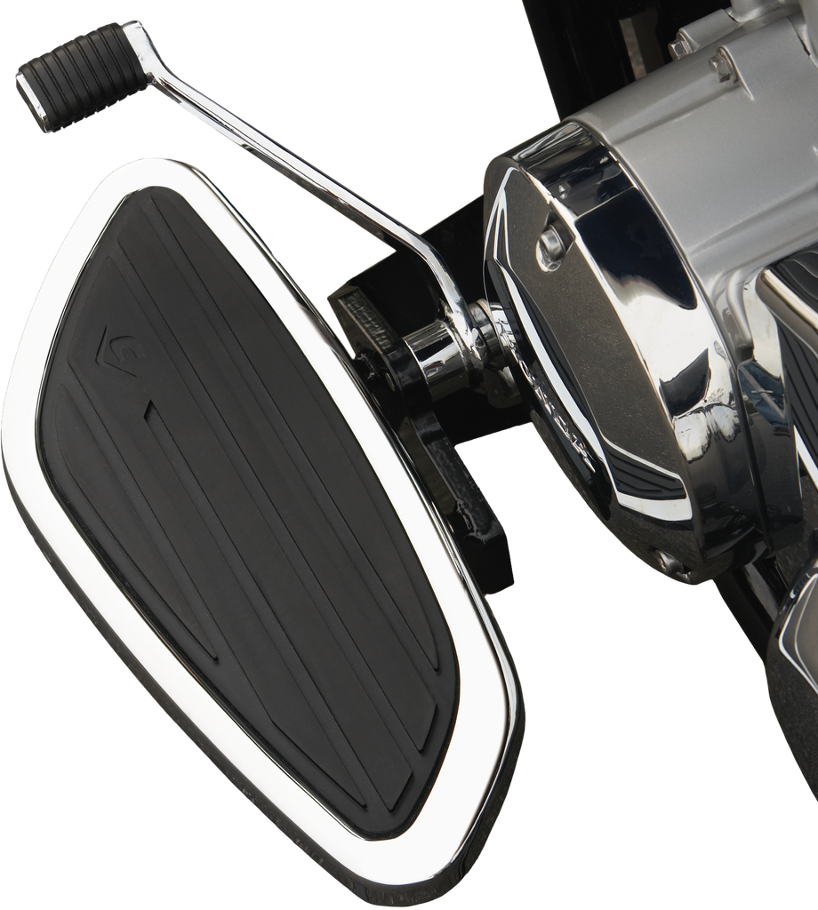 Cobra Floorboards Swept Rider foot controls for Honda Shadow Ace 750 98-01 motorcycle, black with textured surface