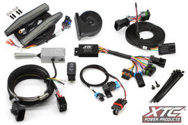 XTC POWER PRODUCTS auto turn signal kit with billet lever and front DRL lights for enhanced vehicle illumination.