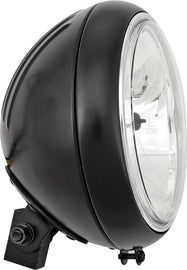 HardDrive 7-inch black headlight with grooved lens, 60/55W bulbs, model 820-0310B, designed for automotive lighting.