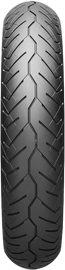 Bridgestone Battlecruise H50 front motorcycle tire, 80/90-21 size, bias ply, with tread pattern visible for touring bikes.