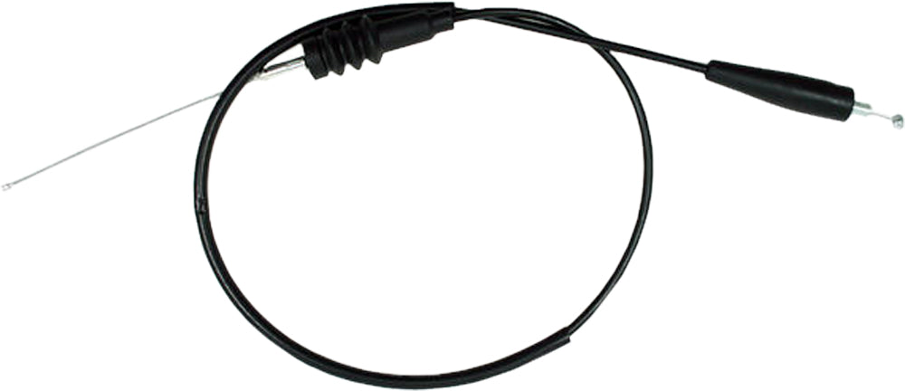 Motion Pro black vinyl throttle cable 70-3054 for motorcycle control lines, featuring a durable, flexible design with metal fittings.