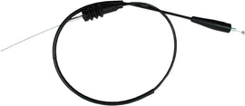 Motion Pro black vinyl throttle cable 70-3054 for motorcycle control lines, featuring a durable, flexible design with metal fittings.