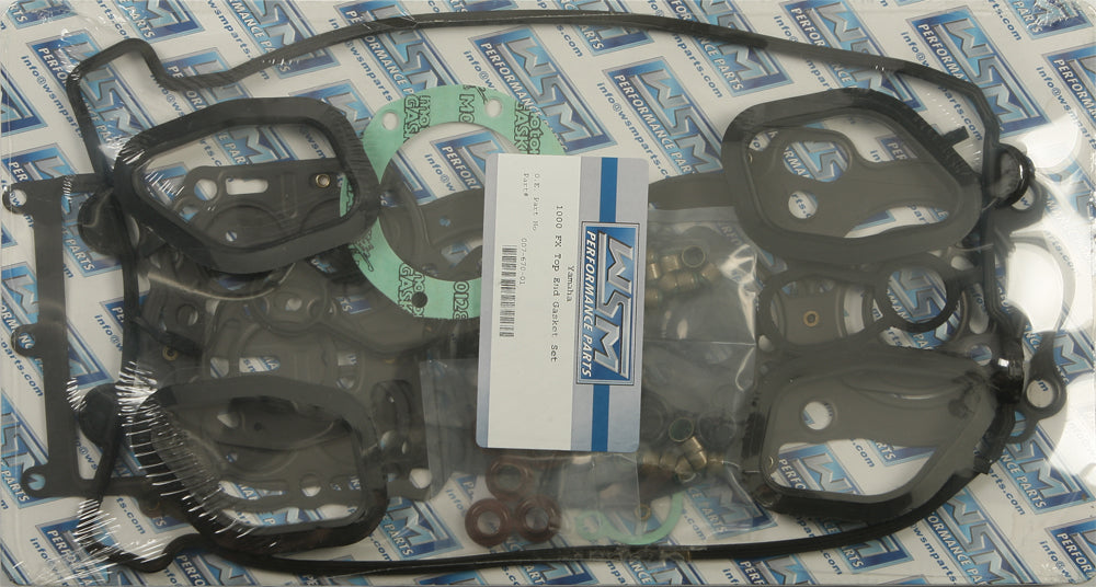 WSM Performance Parts top end gasket kit for Yamaha engine model 687-67001, featuring gaskets and seals for engine repair.