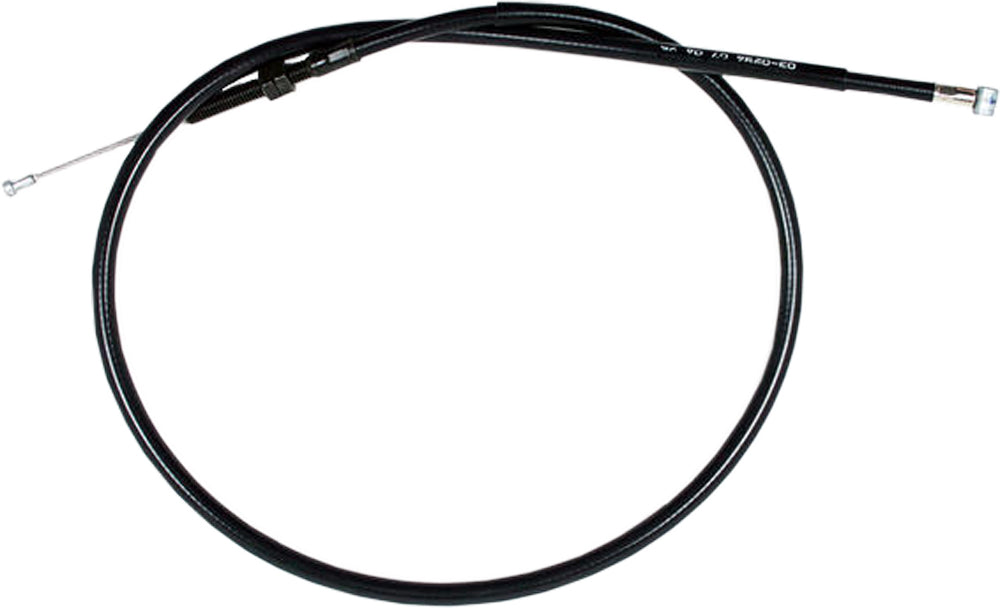 Motion Pro black vinyl clutch cable 70-3294 for motorcycle, showing the flexible cable with black vinyl outer coating.