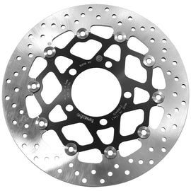 Brembo Serie Oro front floating brake rotor showing ventilated disc with Brembo branding for high-performance braking systems.