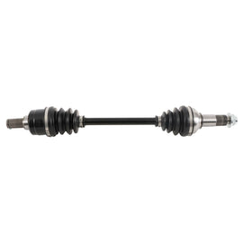 All Balls Drive Axle 536-0091 showing a close-up of the durable metal axle part with branding and detailed construction.