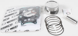 Wiseco Top End Kit Armorglide piston set with 78.50mm standard size for motorcycle engine rebuild, featuring durable construction.