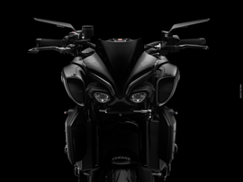 Pair of RIZOMA Stealth Naked black motorcycle mirrors with sleek, minimalist design, universal fit, and reflective surfaces.