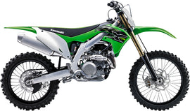 New Ray Toys 1:12 scale Kawasaki KX450 2019 motorcycle accessory, detailed model with vibrant colors and realistic features.