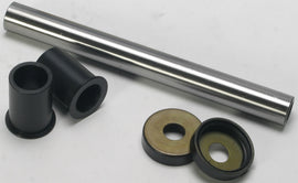 All Balls swingarm bearing kit for suspension, showing the assembled bearings and components in a clean workspace.