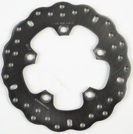 EBC Motorcycle Brakes Contour Street Rotor 155-2125C showing a close-up of the black brake rotor with vented design.