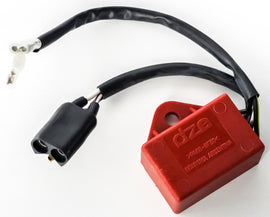 Ricks Motorsport Electric CDI box for motorcycles, black electrical component with wires and connectors.