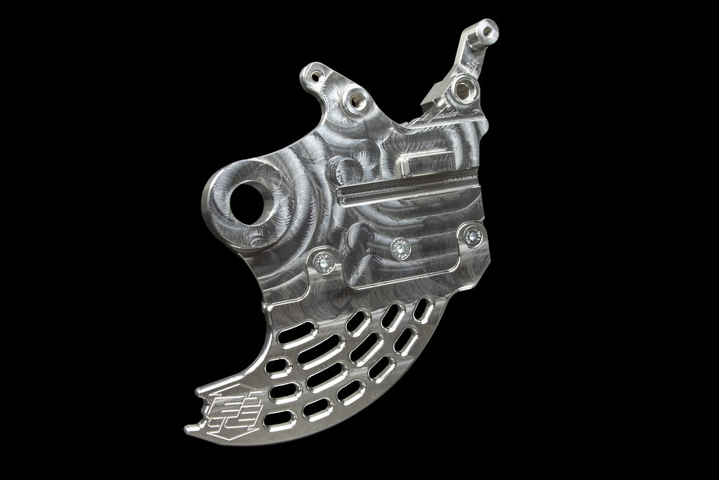 Enduro Engineering rear disc guard for Yamaha motorcycle, made of durable material, protecting the rear brake disc.