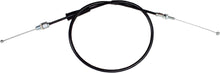 Load image into Gallery viewer, Motion Pro Black Vinyl Throttle Pull Cable 70-2387 for motorcycle control lines, showing the cable and fittings.