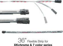 Load image into Gallery viewer, XK Glow 36-inch Flex LED strip for vehicle illumination, featuring flexible design and multiple LED lights in black casing.