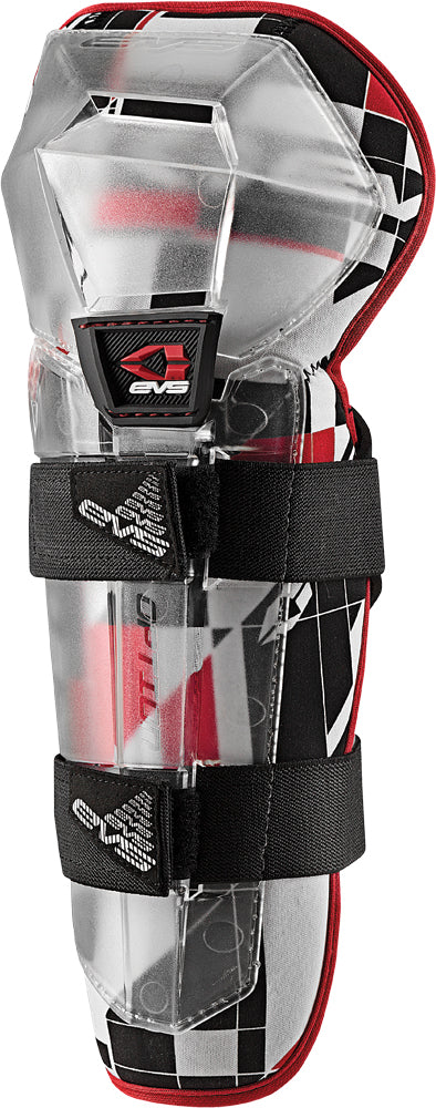 EVS Option Youth Knee and Shin Guard for protection, with padded knee and shin guards in black, designed for safety during sports.