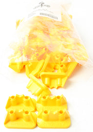 Stud Boy Super-Lite Pro Series yellow double backers, 0.75 inch, 48 pack, for golf tee installation and turf protection.