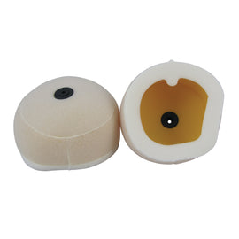 No Toil Honda CR125/250 air filter showing the clean, high-quality foam filter element with brand markings and airflow design.