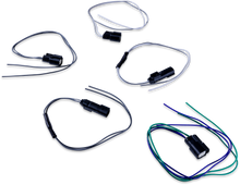 Load image into Gallery viewer, Aquatic AV front and rear speaker harnesses for Ford F-150 models 2014-2023, showing wiring connectors and harness components.