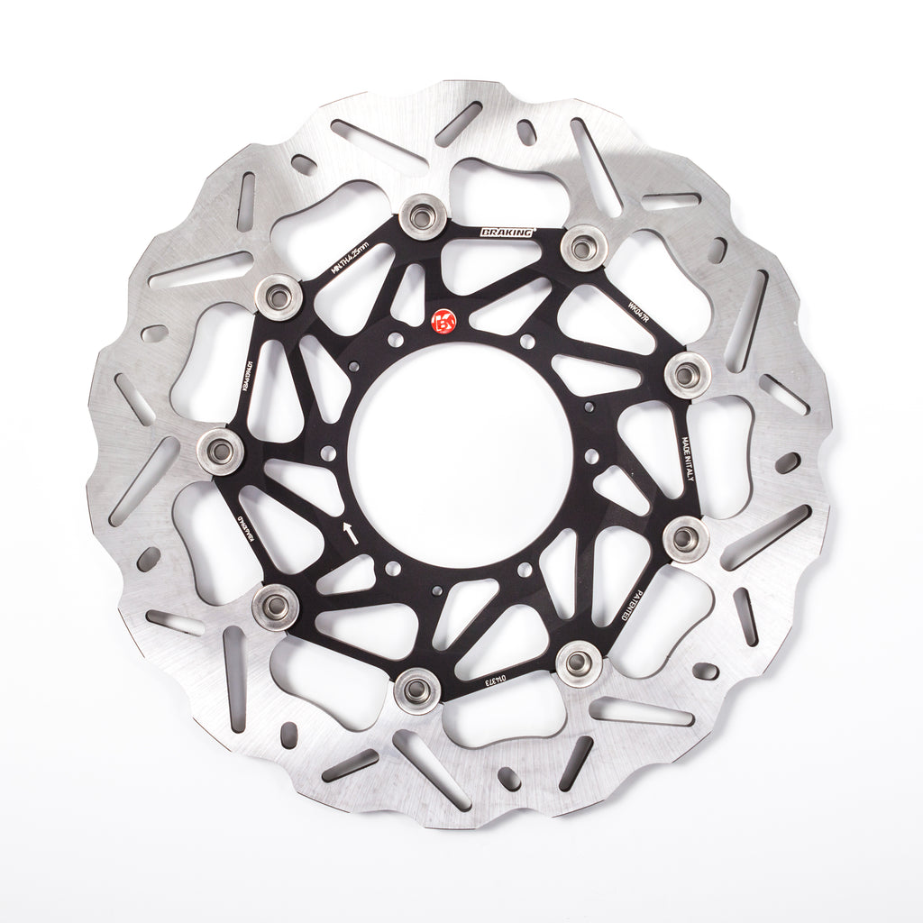 Braking SK2 right directional rotor for brakes, showing the metallic disc with detailed surface texture and directional design.