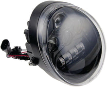 Load image into Gallery viewer, Pathfinder Vrod LED headlight in black with sleek design, mounted on a motorcycle, showcasing durable construction and modern lighting.
