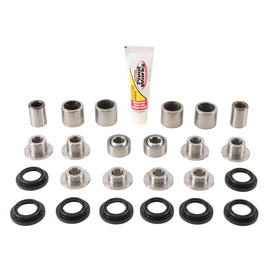 Pivot Works A-Arm Bearing Kit for Kawasaki suspension, showing the assembled bearings and components in a close-up view