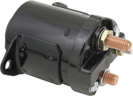 Black ACCEL Starter Solenoid with dual mounting brackets, designed for automotive starters and electrical systems.