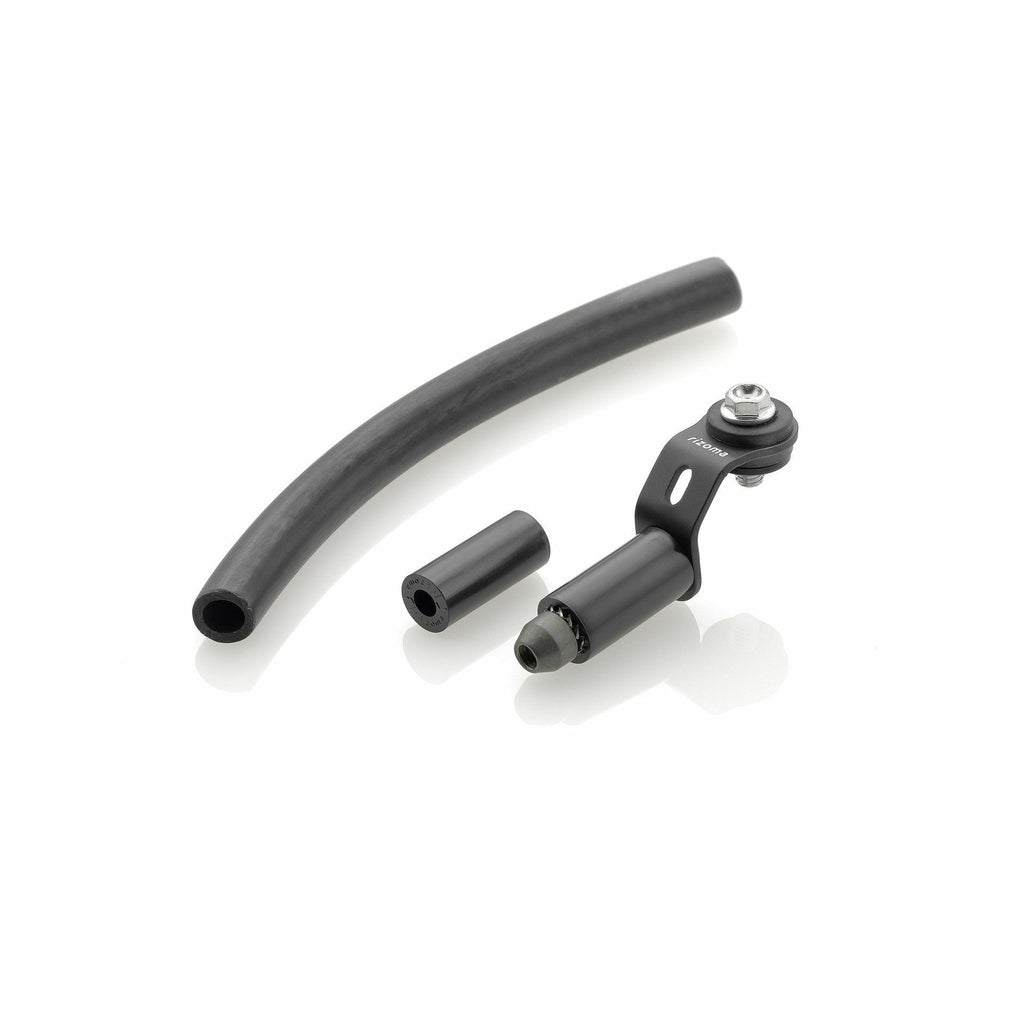 Black RIZOMA Reservoir Mounting Kit with multiple components, designed for secure installation on motorcycles or vehicles.