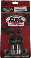 Pivot Works Swingarm Kit 52-0062 for motorcycle suspension, showing the assembled components and hardware in the image.